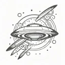ufo tattoo design idea