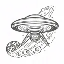 ufo tattoo design idea