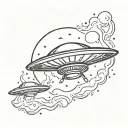ufo tattoo design idea