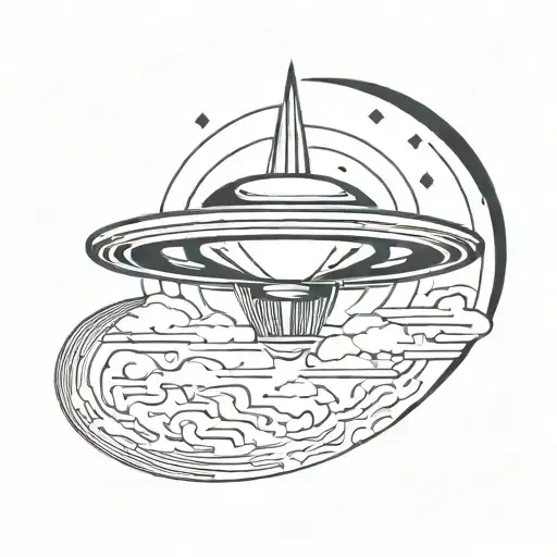 ufo tattoo design idea
