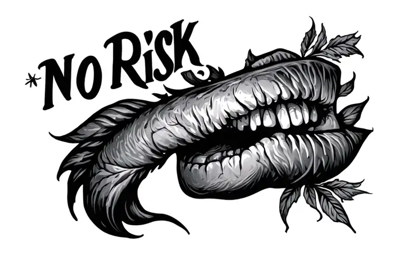 no risk no story  tattoo design idea