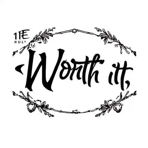 "Worth it" "Worth it" Gangster tattoo design idea