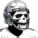 phantom as american foot all player, defensive end tattoo design idea