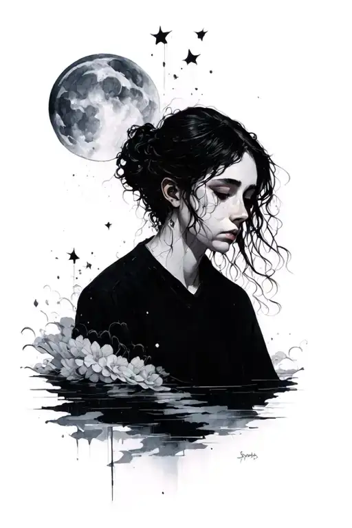 Conversion of loneliness into solitude tattoo design idea