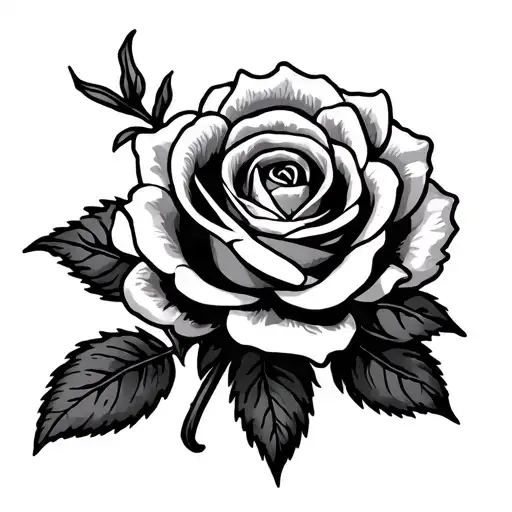 Tudor Rose tattoo design idea