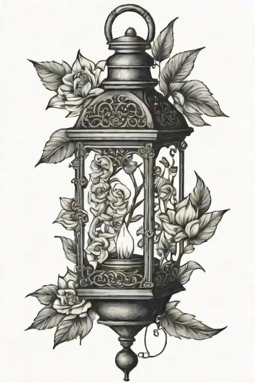 florance nightingale lantern shining tattoo design idea