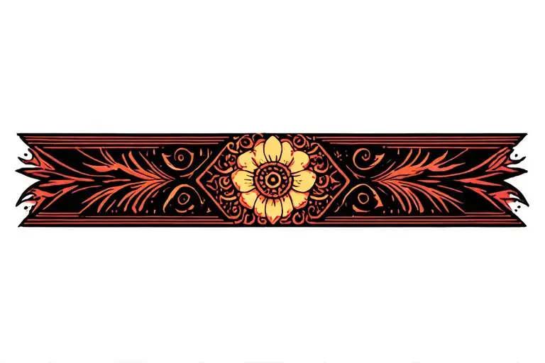 wrist band medieval, mystic, japanese, suprnatural, dark tattoo design idea