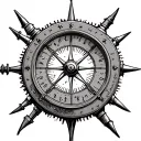 sextant navigation tattoo design idea