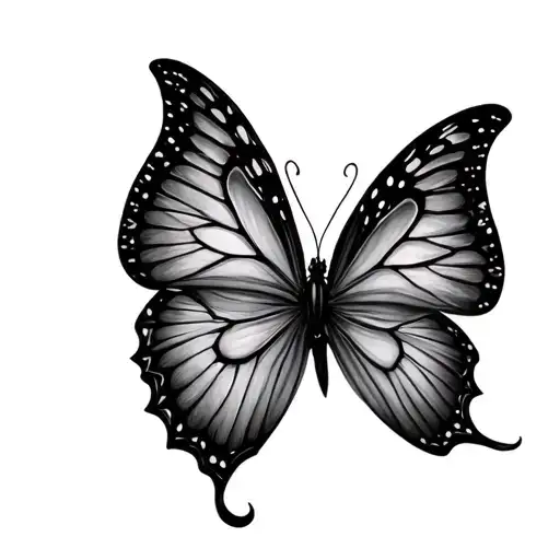 3d Butterfly tattoo design idea