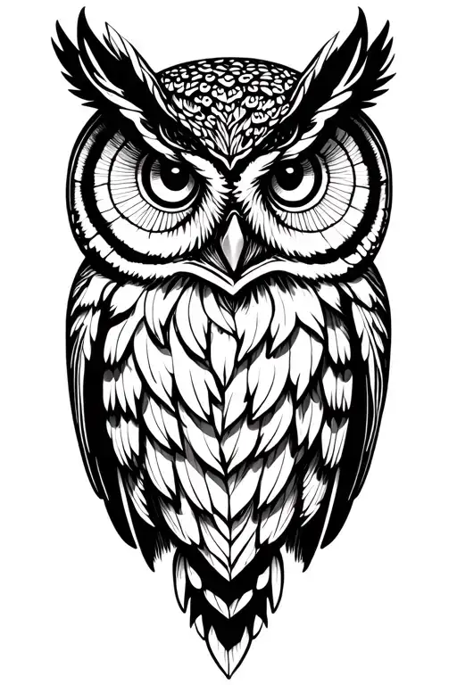 owl tattoo design idea