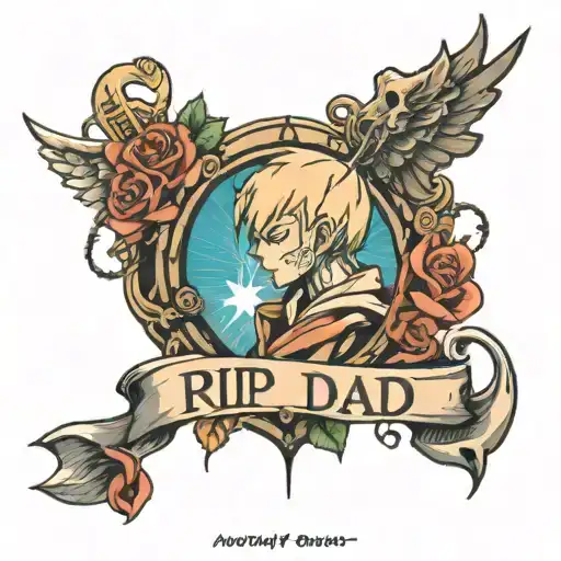 rip dad tattoo design idea