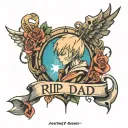 rip dad tattoo design idea