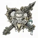 rip dad tattoo design idea