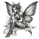 Gothic Fairy tattoo design idea
