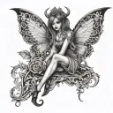 Gothic Fairy tattoo design idea