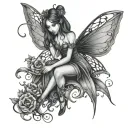 Gothic Fairy tattoo design idea