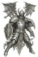 put on the full armor of god so that you can take your stand against the devil's schemes tattoo design idea
