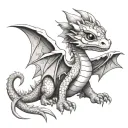 Baby Dragon tattoo design idea