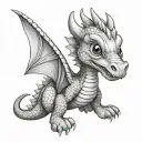 Baby Dragon tattoo design idea