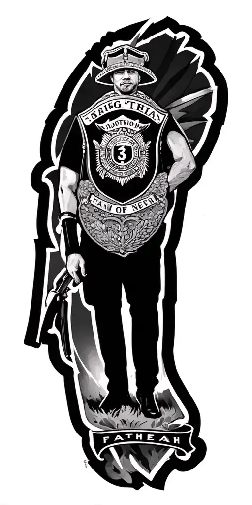 Journee Julian Nevaeh Father of 3. Police badge tattoo design idea