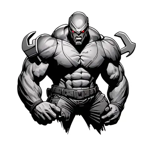 juggernaut with wrenches incorporated tattoo design idea