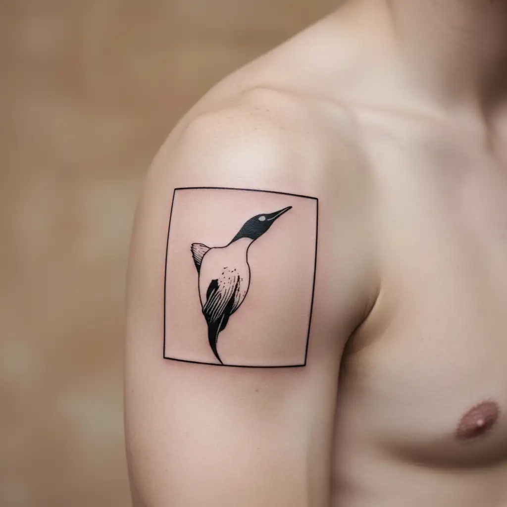 loon diving tattoo design idea