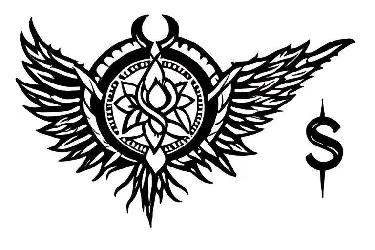 Sobriety symbol integrated tattoo design idea