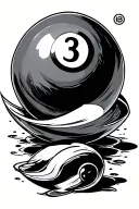 eight ball tattoo design idea