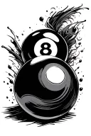 eight ball tattoo design idea