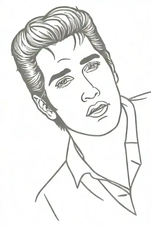 Elvis Presley guitar tattoo design idea