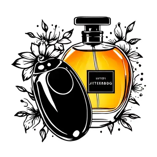 jitterbug perfume with god pan black silhouette tattoo design idea