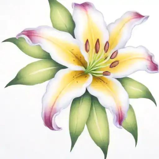 lily flower purple flowers tattoo design idea