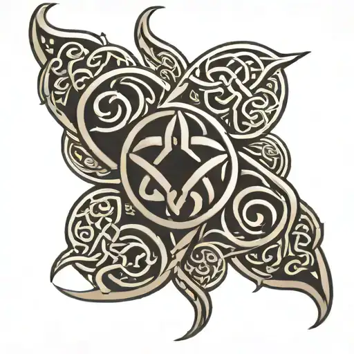 Celtic symbol for protection and good luck for women tattoo design idea