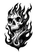 flames tattoo design idea