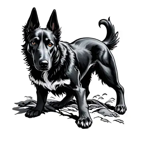 Kelpie Irish mythical creature inspired tattoo design idea