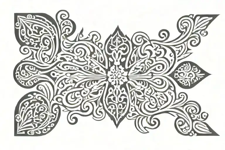Slavic ethnic ornaments tattoo design idea
