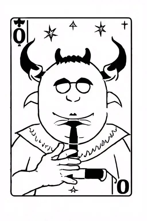 Eric Cartman as The Devil Tarot card tattoo design idea