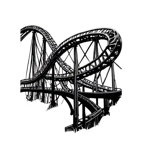 Final Destination inspired roller coaster tattoo design idea