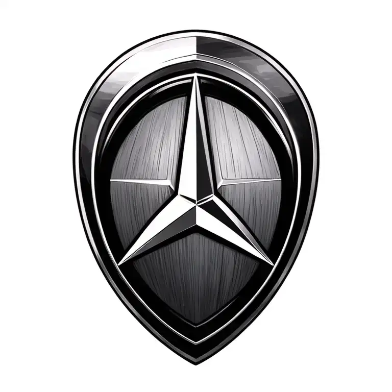 Mercedes logo and Buick logo tattoo design idea