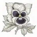 pansy flower tattoo design idea