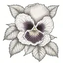 pansy flower tattoo design idea
