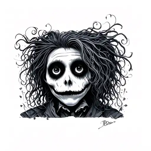 Tim Burton tattoo design idea