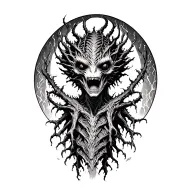 demogorgon stanger things inside tattoo design idea