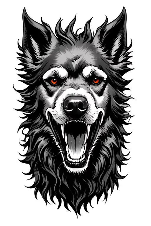 cerberus the three headed dog tattoo design idea