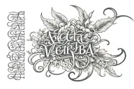 In cursive writing "Acta Non Verba" tattoo design idea
