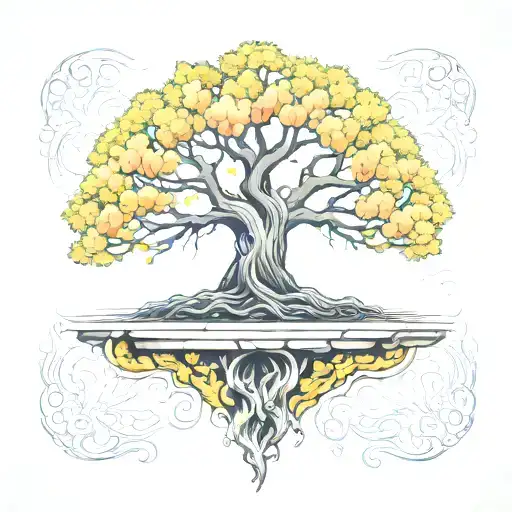 bodhi tree tattoo design idea