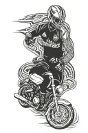 arsenal football club, harley davidson motorcycle, dad tattoo design idea