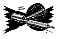 "Run Little Stranger" screwdriver tattoo design idea