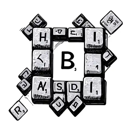 Scrabble Tile tattoo design idea