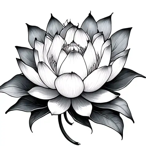 lotus flower emerging with psalm 46.5 tattoo design idea